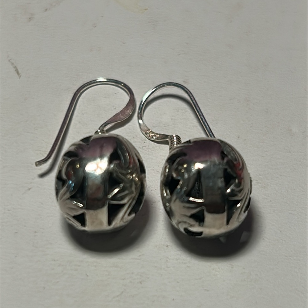 Silpada SIMPLE DELIGHT Filigree Ball Earrings - Picture 6 of 8